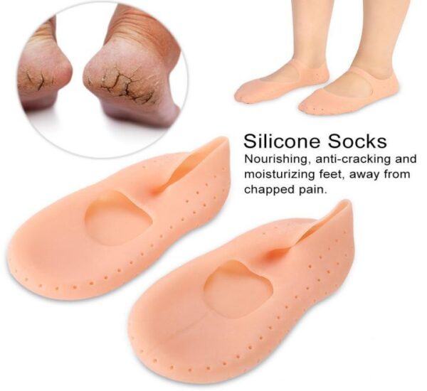 Anti-Crack Full Length Silicone Foot Protector Heel Socks - Image 4