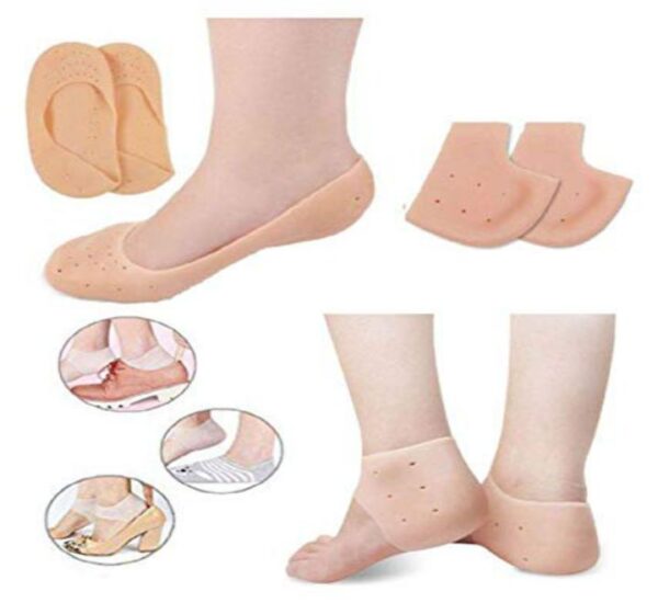 Anti-Crack Full Length Silicone Foot Protector Heel Socks - Image 2