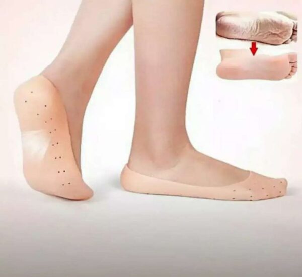 Anti-Crack Full Length Silicone Foot Protector Heel Socks - Image 5