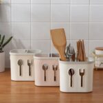 multifunctional two-grid cutlery, chopstick storage box 