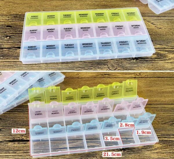 7 Days Mini Pill Box Medicine Container, Weekly Medicine Storage Box - Image 5