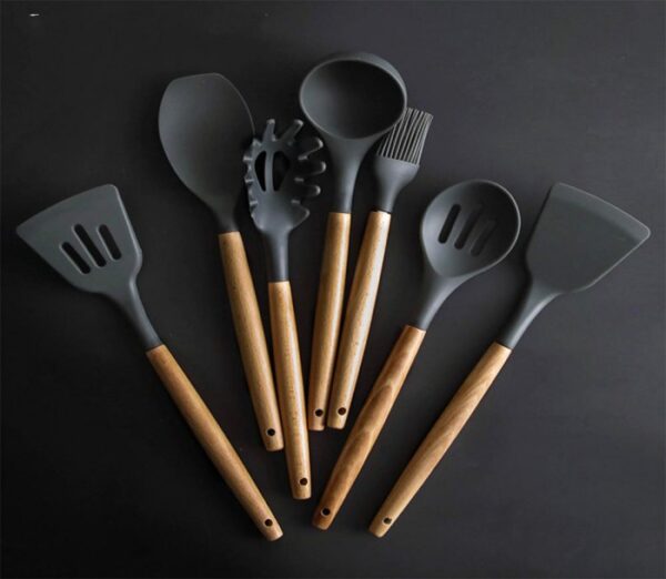 Set 10 PCS Non-stick Cooking Utensils With Plastic Utensil Holder - Image 4