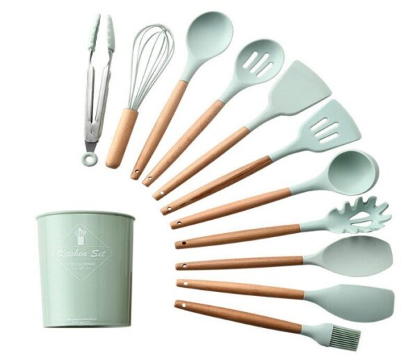 Set 10 PCS Non-stick Cooking Utensils With Plastic Utensil Holder - Image 5