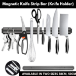 38cm~50cm Magnetic Knife Strip Strong Magnetic Knife Holder for Kitchen Utensil, & Tool Holder