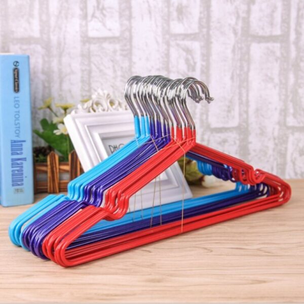 10 Pcs Non-Slip Stainless Steel Twisted Lines Suit strong Hanger for clothes - Image 2