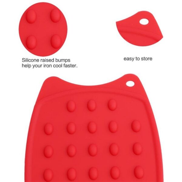 Anti-slip Heat Resistant Silicone Hot Iron Protection Safe Surface Iron Stand Mat - Image 4