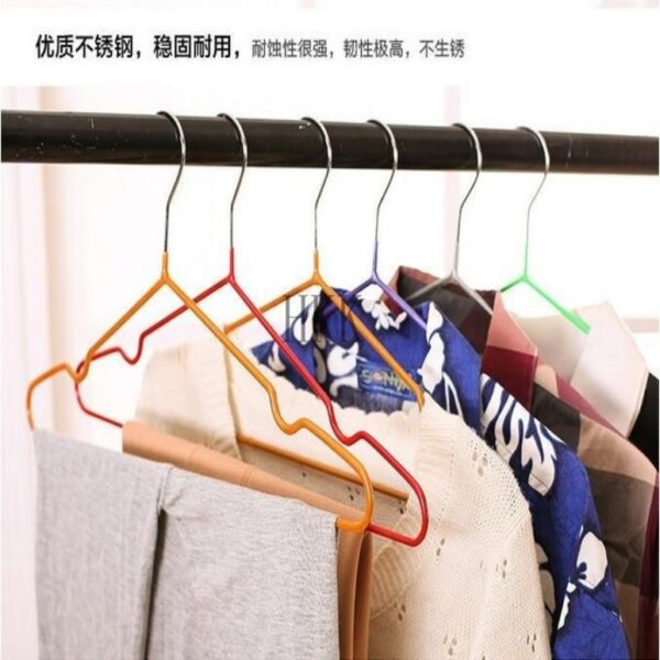 10 Pcs Non-Slip Stainless Steel Twisted Lines Suit strong Hanger for clothes - Image 5