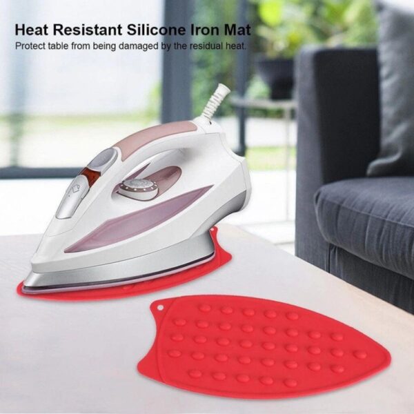 Anti-slip Heat Resistant Silicone Hot Iron Protection Safe Surface Iron Stand Mat - Image 3