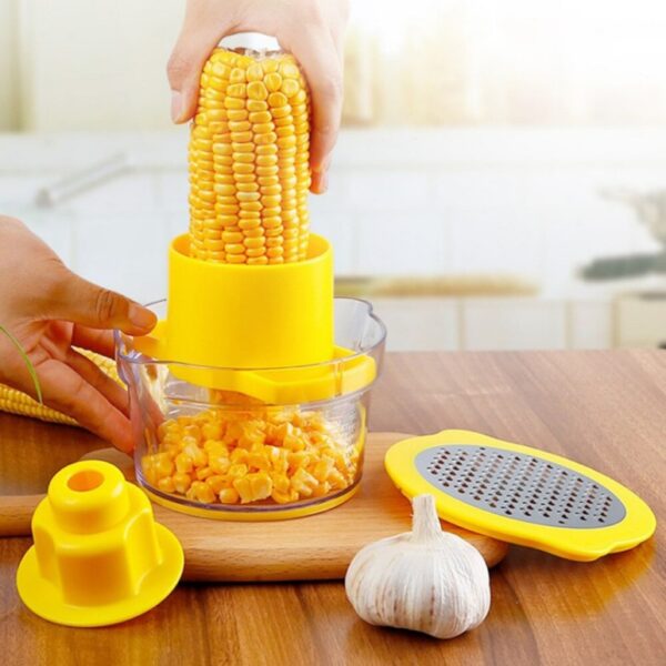 Multifunctional 4 in 1 Stainless Steel household corn kernels peeler & Vegetable Chopper