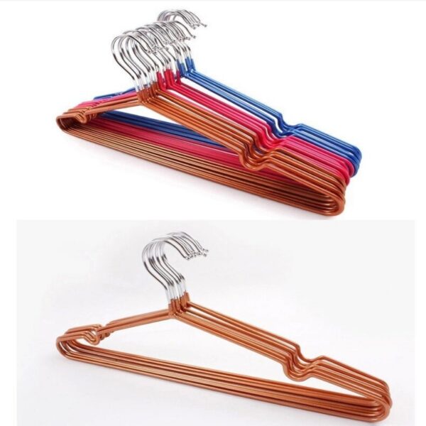 10 Pcs Non-Slip Stainless Steel Twisted Lines Suit strong Hanger for clothes - Image 7