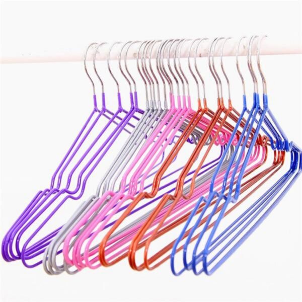 10 Pcs Non-Slip Stainless Steel Twisted Lines Suit strong Hanger for clothes