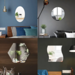 Self-Adhesive  3D Acrylic Mirror - 40x30cm - Flexible Non-Glass Mirror for Home , Living room ( 5 designs )
