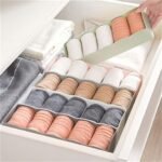 5 Grid  Storage Organizer -  Tie , Bra , Socks Drawer Cosmetic Divider Plastic Storage Box