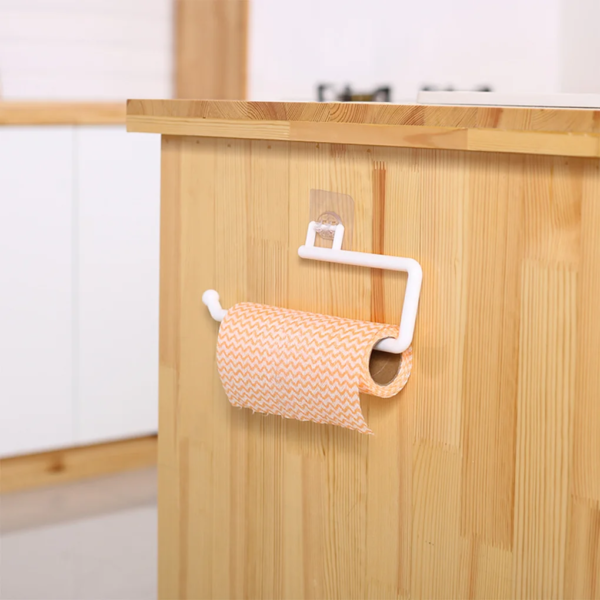 Adjustable Toilet Paper Holder Self-Adhesive Kitchen Toilet Roll Holder Toilet Paper Towel Plastic Rack for Bathroom Tissue Storage - Image 10