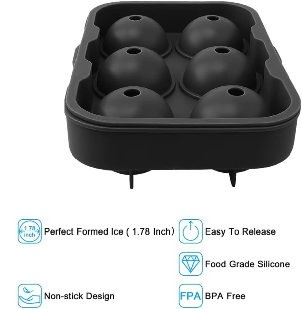 Silicone Ice Cube Trays Round Ice Cube Mold Spheres Ice Ball Maker for Drinks - Image 3