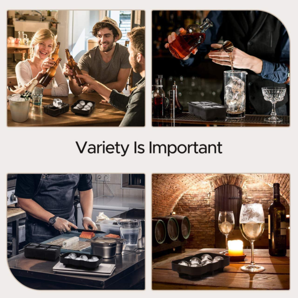 Silicone Ice Cube Trays Round Ice Cube Mold Spheres Ice Ball Maker for Drinks - Image 6