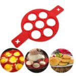 7 Hole Silicone Pancake Mold -Reusable , Non Stick Egg Mold Ring and pancake Maker for Kitchen