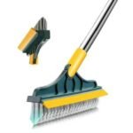 2 in 1 Cleaning Brush- V-Shaped Floor Cleaning Brush with Long Handle, 120° Rotating  Brush Head,  Cleaning Brush for Bathroom, Kitchen,