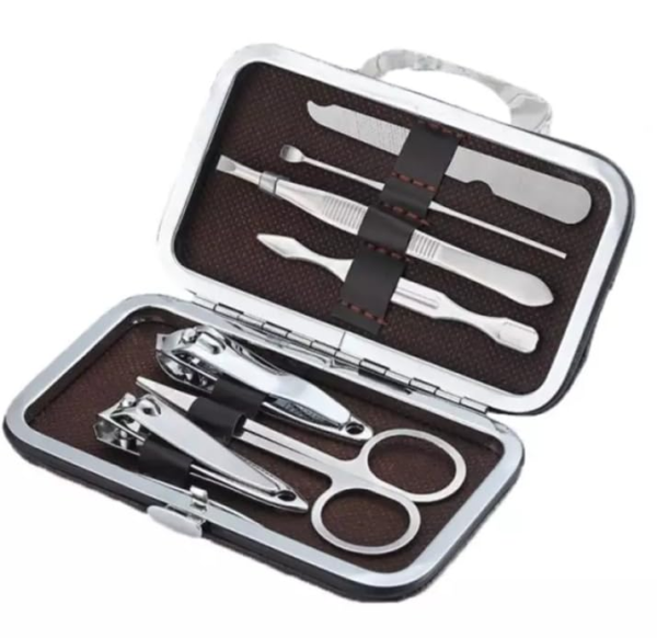 Set-Stainless Steel Nail Care Set-Professional Pedicure Tools Kit Leather Portable Travel Case for Women Men’s