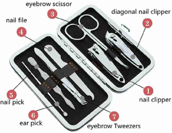 Set-Stainless Steel Nail Care Set-Professional Pedicure Tools Kit Leather Portable Travel Case for Women Men’s - Image 5