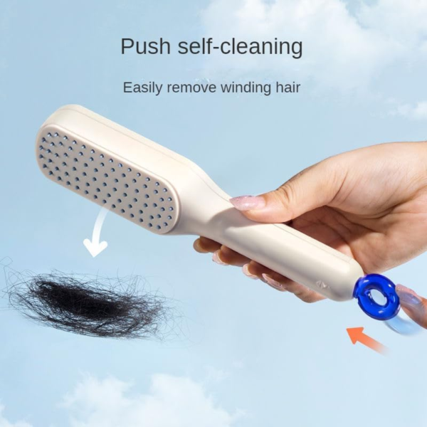 Self-Cleaning Hair Brush-Self-Cleaning Anti-Static Massage Comb-Massage Comb for Hair for Girl, Woman - Image 7