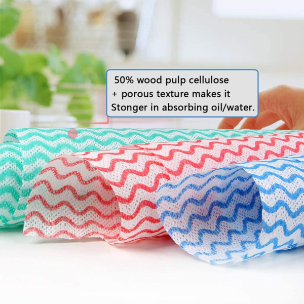 Pack of 50 Multipurpose Kitchen Tissue- Disposable Towel Paper Wipe Roll - Reusable Kitchen Wipes Cleaning Cloths for home & hotels - Image 2