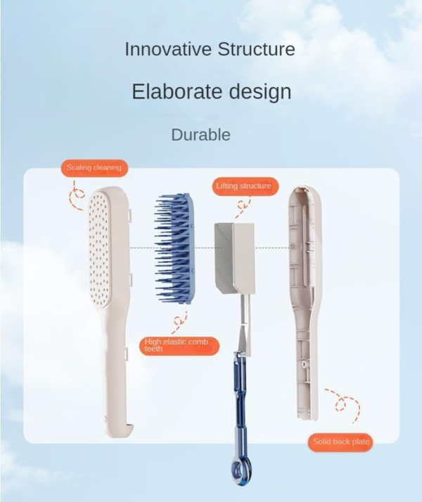 Self-Cleaning Hair Brush-Self-Cleaning Anti-Static Massage Comb-Massage Comb for Hair for Girl, Woman - Image 5