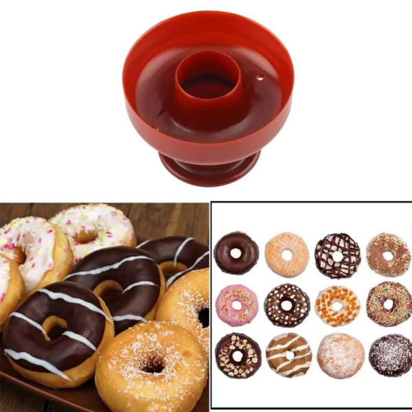 Pack of 02 Plastic Donut Cutter - Donut Mold Cookie Cutter - Doughnut Maker Kitchen Desserts Bread Patisserie Baking Tools - Image 5