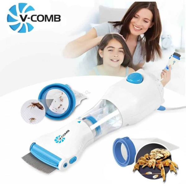 Electrical Head Lice Comb Eggs Remover Hair V-Comb Vacuums Machine - Image 9