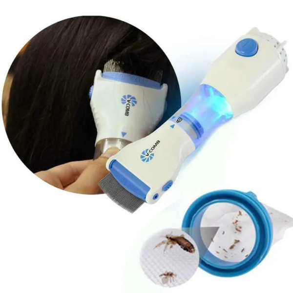 Electrical Head Lice Comb Eggs Remover Hair V-Comb Vacuums Machine
