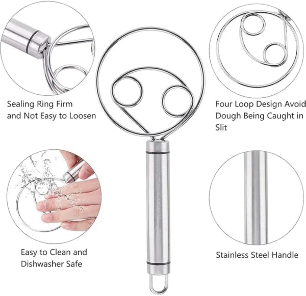 Household Dough Bread Mixer Stainless Steel Cake Pastry Dough Mixer Stick Egg Beater Kitchen Baking Blender Tools - Image 5
