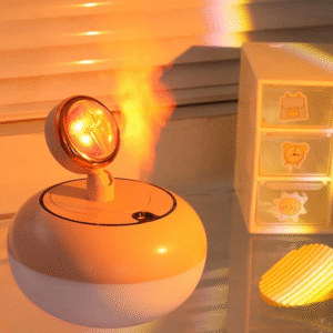 Sunset Lamp Air Humidifier - 2 in 1 Essential Oil Diffuser USB Charging Fogger Decoration -Air freshener diffuser with Sunset light 360 degree lamp