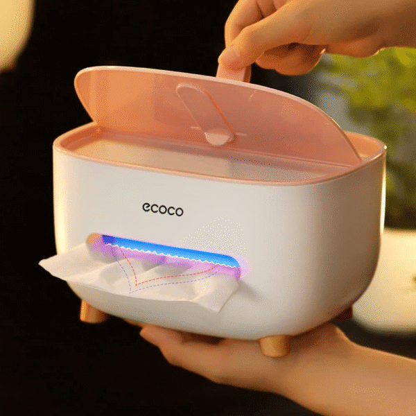 Multifunctional Tissue Box Holder - Comfortable Plastic remote control storage and organization box for Living Room Home Décor - Image 5