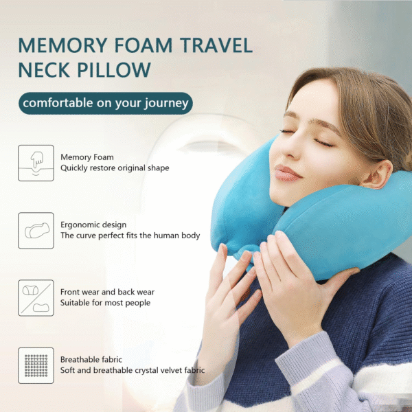 Multi-Design U Shaped Pillows for Sleeping - Portable Travel Neck Pillows for Adults - Neck Pillow for Flight, Car Home, Office - Image 5