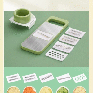 5 in 1 Stainless Steel Multifunctional Vegetable Slicer Cutter with Five Changeable Blades / Manual Vegetable Slicer Cutter Potato Shredders Garlic Carrot Grater Chopper Salad Cutter