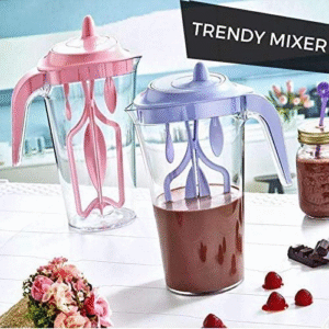 Trendy Mixer Pitcher Milk Mixing Cup Kitchen Tools Shaker Jug for Lassi, Cold Coffee, Milkshake, Buttermilk (Random Color)