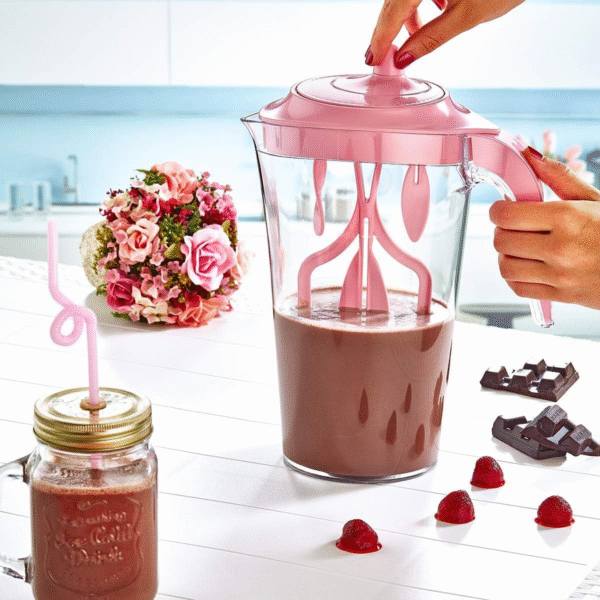 Trendy Mixer Pitcher Milk Mixing Cup Kitchen Tools Shaker Jug for Lassi, Cold Coffee, Milkshake, Buttermilk (Random Color) - Image 2