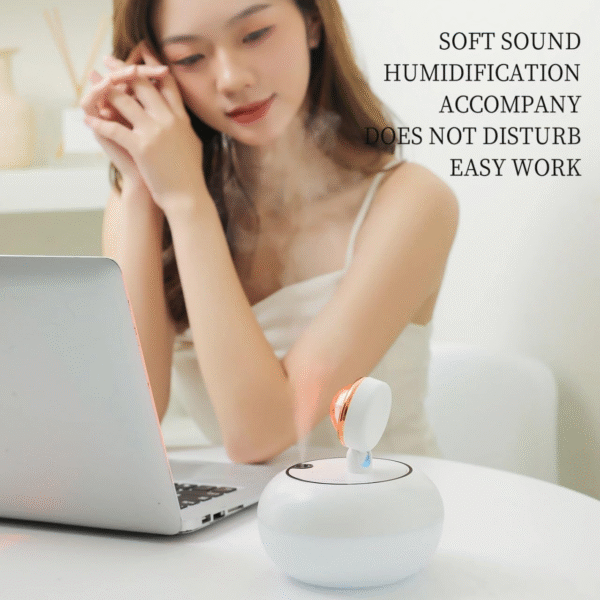 Sunset Lamp Air Humidifier - 2 in 1 Essential Oil Diffuser USB Charging Fogger Decoration -Air freshener diffuser with Sunset light 360 degree lamp - Image 7