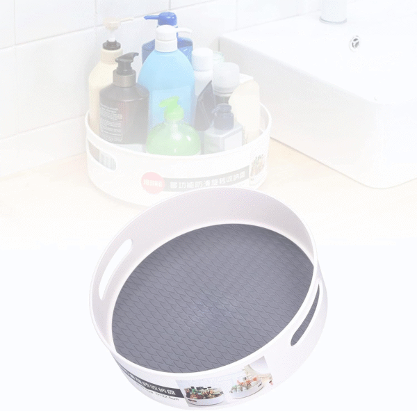 Home Rotating Storage Box with Open Handle Dining Table Fruit Organizer and Storage Rack - Image 2