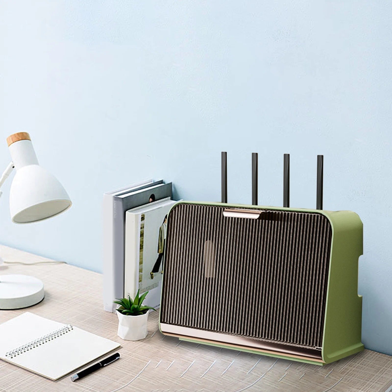 Wall Hanging Wireless WIFI Router Shelf Storage Box Wire Cable Storage Bag Power Cable Organizer Bracket Plug Board Storage Box - Image 5