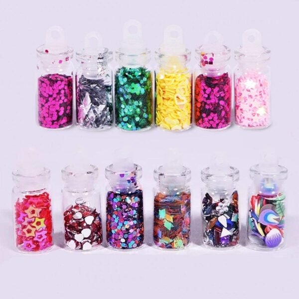 Pack of 12/24/48 Nail Art Stickers- Nail art charms tool kit- Nail Accessories Nail Art Manicure Tool for Girls and Woman - Image 3