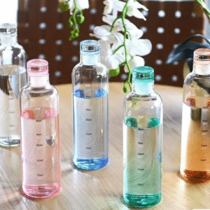 Multi-Color Glass Water Bottle 500 ml Leak-Proof, BPA Free, with Protective Silicone Sleeve deal for Gym, Office, Travel, and Home Use