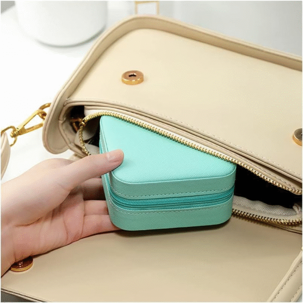 Multi-Color Elegant Mini Jewellery Organiser - Portable Travel Case, Suitable for Earrings, Necklaces, Rings for women & Girls - Image 9
