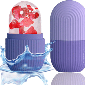 Ice Cube Roller Massager for Face, Eyes and Neck Naturally Conditioning and Skin Care, DE-Puff Eye Bags, Reduce Migraine Pain, Reusable Massage Silicone Ice Mold