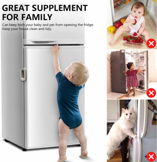 Children's Fridge Lock Anti-Pinch Handheld Cabinet Door Lock Security Lock Freezer Lock Kids Fridge Locks Multifunctional Fridge Door Lock for Fridge Doors Windows - Image 7