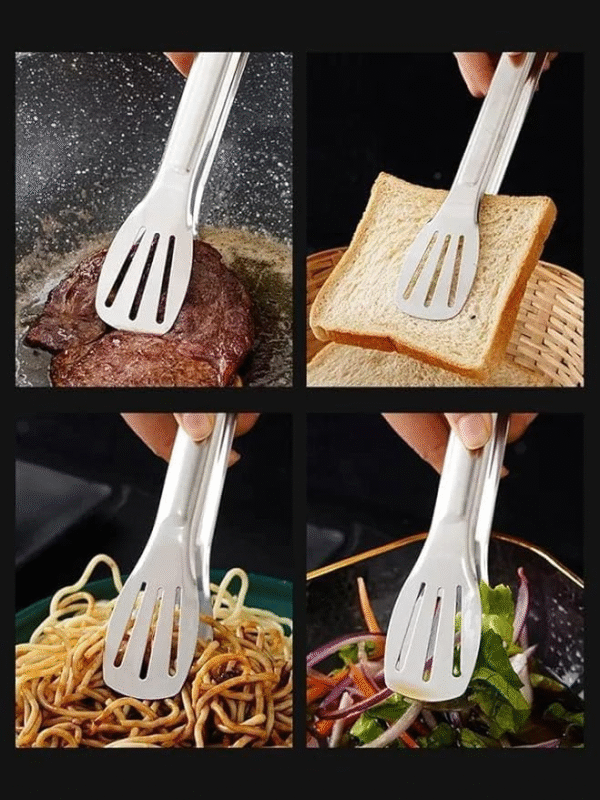 Stainless Steel Food Tongs, Anti-Scald Food Tongs, Serving Food Tongs, Multi functional Cooking Food Tongs for Home Kitchen - Image 4