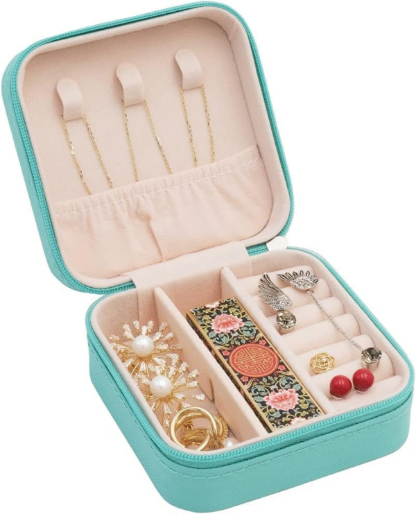 Multi-Color Elegant Mini Jewellery Organiser - Portable Travel Case, Suitable for Earrings, Necklaces, Rings for women & Girls - Image 6