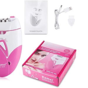 Kemei KM-189A Epilator Mini Rechargeable Hair Removal Device Electric Razor Hair Shaving Wet & Dry Lady Shaver for Body Face Leg for Women Hair Trimmer