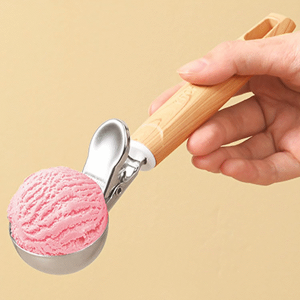 Heavy-duty ice cream scoop, stainless steel ice cream scoop | Cookie Dough Scoop Stainless Steel Scoop | Portion Control Dishwasher Safe Spoon, Multi-purpose Baking Utensils for Commercial Home Use - Image 3