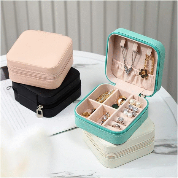 Multi-Color Elegant Mini Jewellery Organiser - Portable Travel Case, Suitable for Earrings, Necklaces, Rings for women & Girls - Image 5